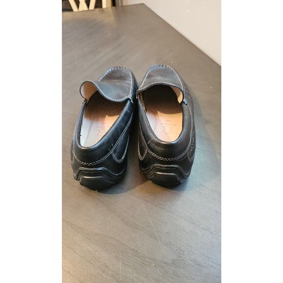 ECCO Black Leather Loafers Driving Slip-On Shoes Men’s‎ U.S. Size 7.5 EU 40